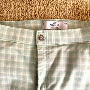Mint green plaid pants